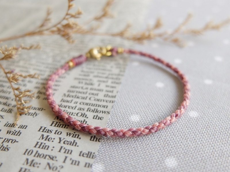 ROBBIN wax wire bracelet [B089-28 + 29] - Bracelets - Other Materials Pink
