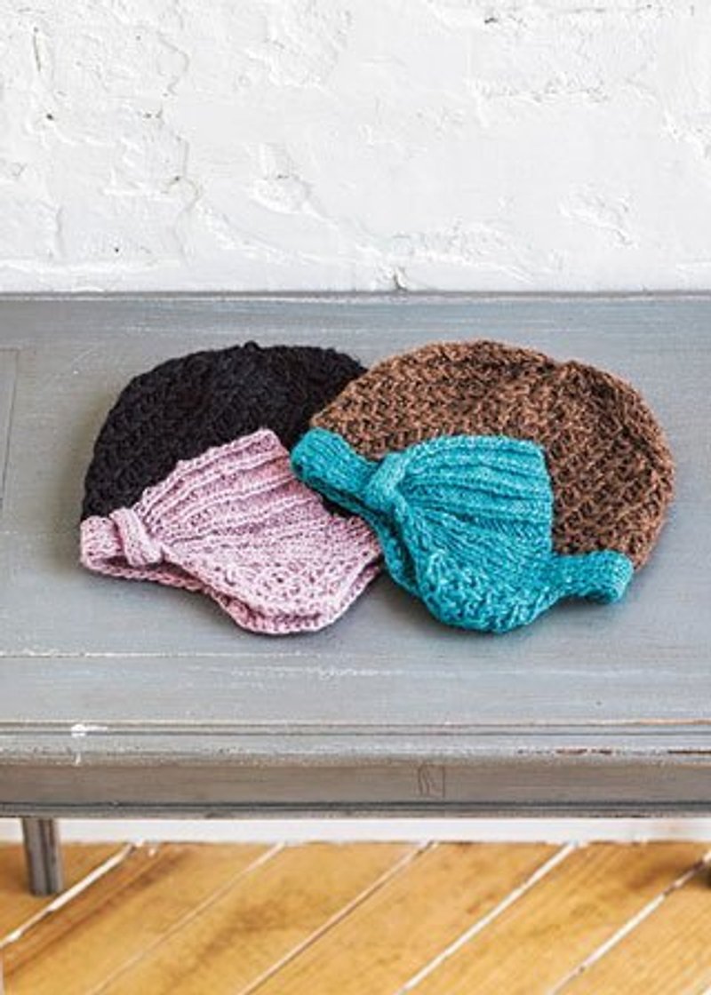 地球樹fair trade-2013 秋冬新品「帽子系列」- 手編織羊毛飛行帽(只有紫黑色) - 帽子 - 其他材質 
