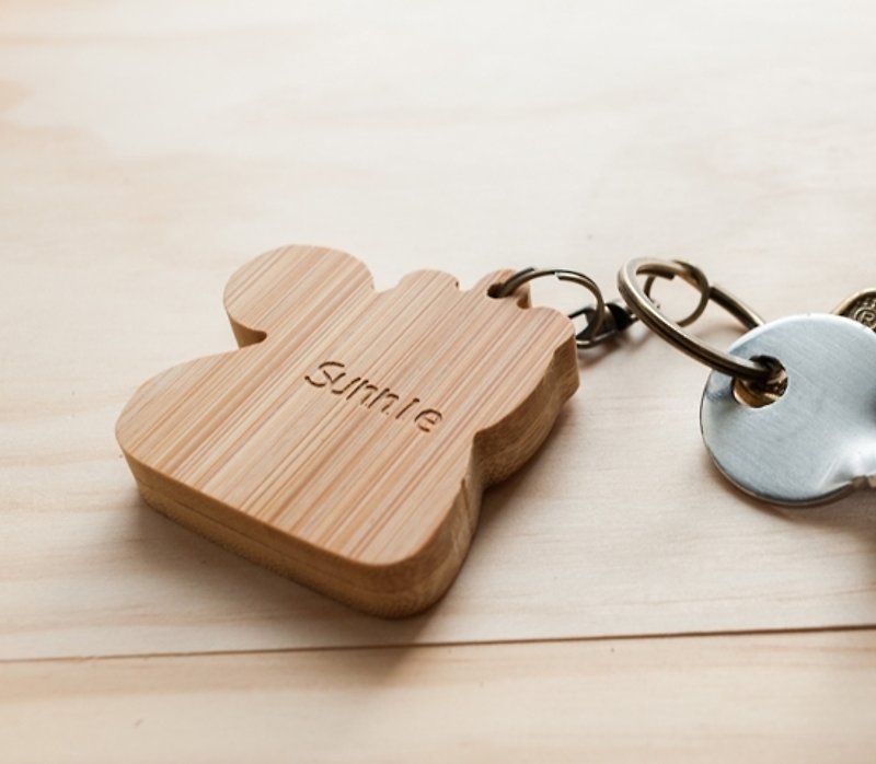 Key ring lettering service (not included keychain fees) - Keychains - Bamboo Brown