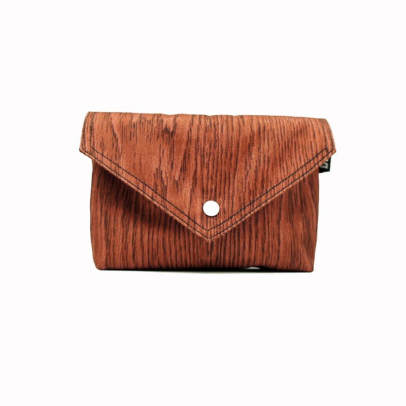 BLR hand printing bark Wood BB BAG dual shoulder bag - อื่นๆ - วัสดุกันนำ้ สีนำ้ตาล