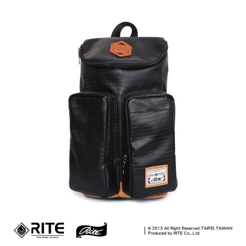 Travel Bag｜雙袋旅行包-黑鱷魚｜ - 側背包/斜孭袋 - 防水材質 黑色