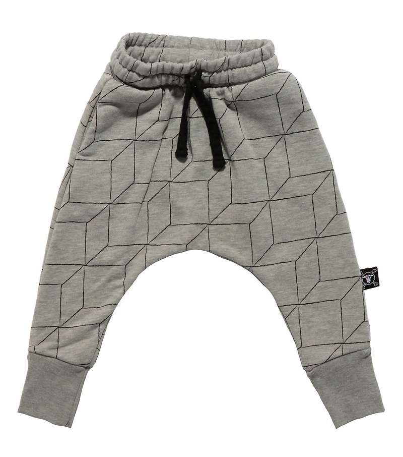 2014 autumn and winter NUNUNU grid pattern flying squirrel pants / GRID baggy pants big virgin) - Other - Other Materials Black