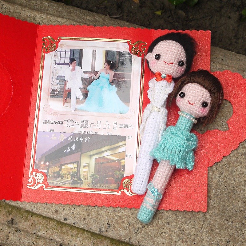 "Hand-made Woolen Yarn" Wedding Series Modeling Signature Pen ♥ Tailor-made articles♥ - ตุ๊กตา - วัสดุอื่นๆ หลากหลายสี
