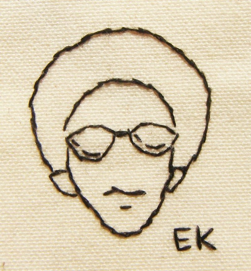 Elina刺繡素描 收納袋 - ペンケース・筆箱 - その他の素材 