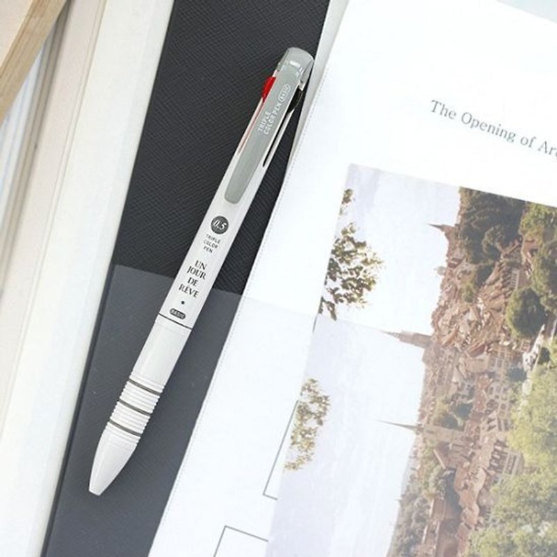 Iconic-0.5mm Tricolor Pen (Single Entry) - Basic, ICO83092 - ปากกา - พลาสติก ขาว