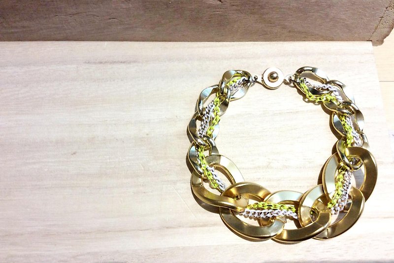 ♦ Bracelets ♦ ~ ♥ universe - crude fog Gold + white fluorescent green brush gold vc ✿ - Bracelets - Other Metals Gold