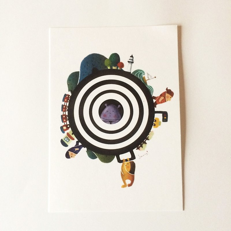 Revolution and rotation postcard - การ์ด/โปสการ์ด - กระดาษ ขาว