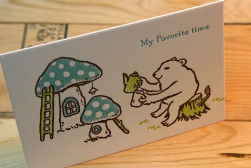Letterpress greeting card fun time - การ์ด/โปสการ์ด - กระดาษ 
