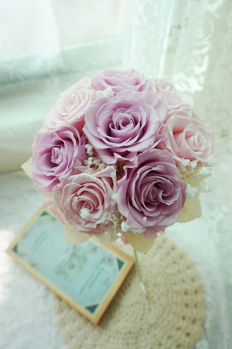 Amaranth happiness Hanayome - bride small bouquet (small) purple section*exchange gifts*Valentine's Day*wedding*birthday gift - ตกแต่งต้นไม้ - พืช/ดอกไม้ สึชมพู