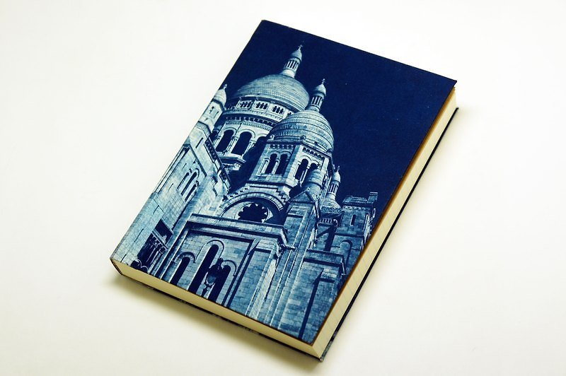 手工藍曬筆記本 - 聖心聖殿 - 筆記簿/手帳 - 紙 藍色