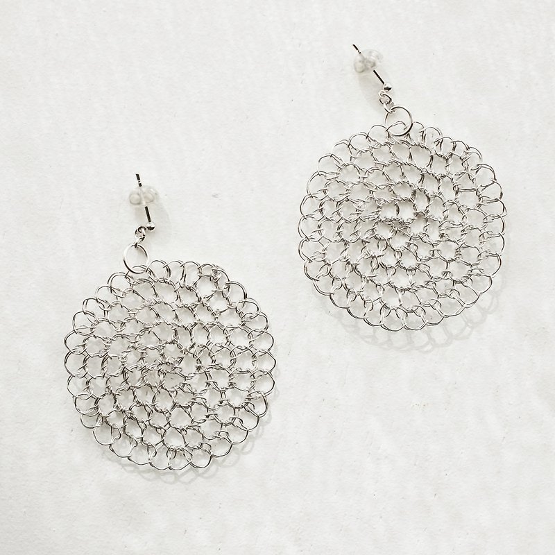 Himawari Earrings - Earrings & Clip-ons - Other Metals Gray