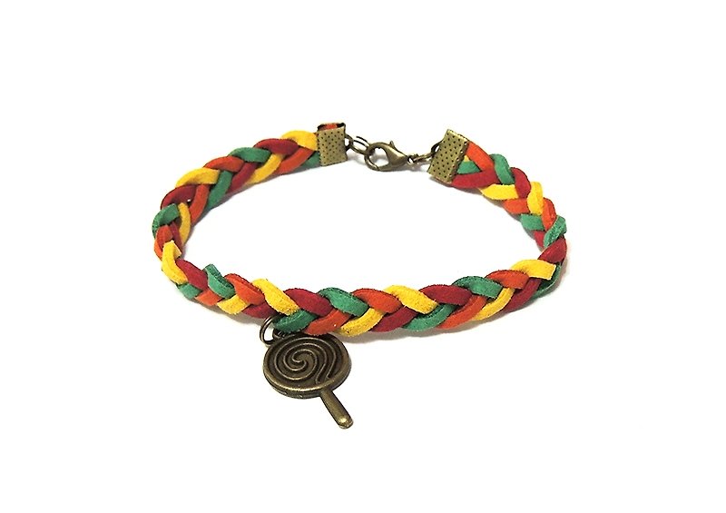 Sweet lollipop to a hand-woven bracelet - Bracelets - Other Materials Multicolor