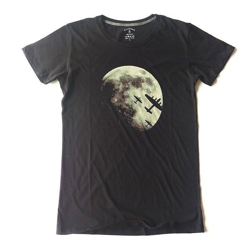 Moon T-shirt - เสื้อยืดผู้ชาย - วัสดุอื่นๆ สีดำ