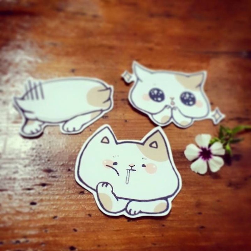 Medium trouble cats sticker set / 3 into - Stickers - Paper 