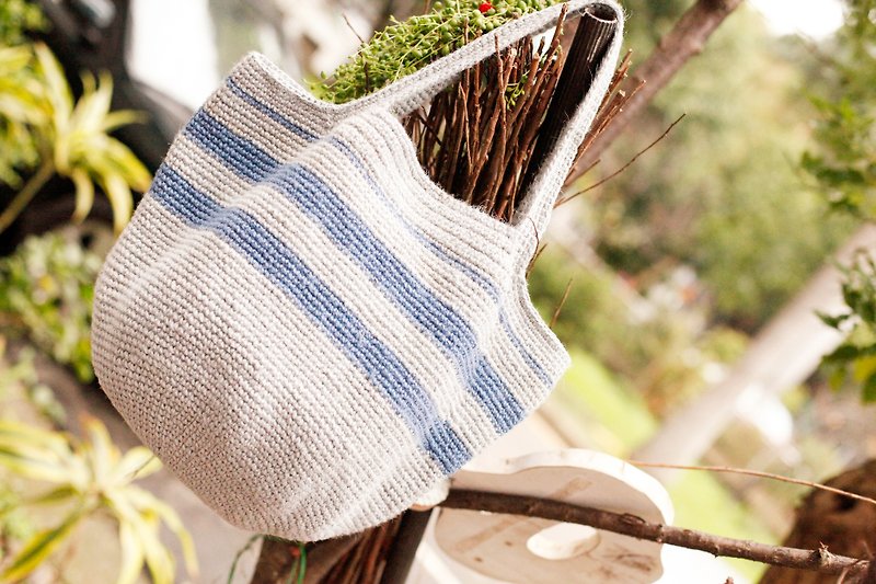 [Good day] minimalist style hand-made twine woven bag - Clutch Bags - Other Materials Multicolor