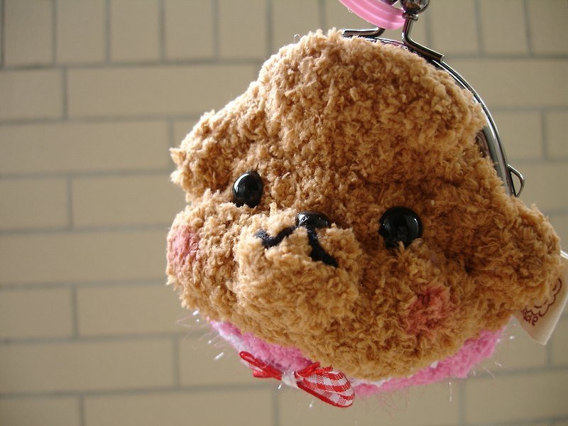 Marshmallow animal mouth gold package - Toy Poodle red VIP - กระเป๋าใส่เหรียญ - วัสดุอื่นๆ สีนำ้ตาล