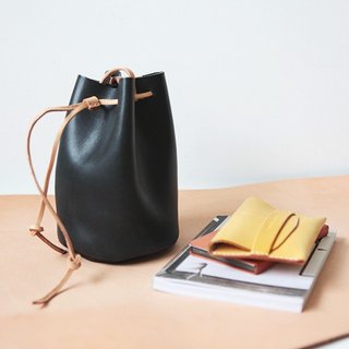 Volcano Black Bucket Bag Small