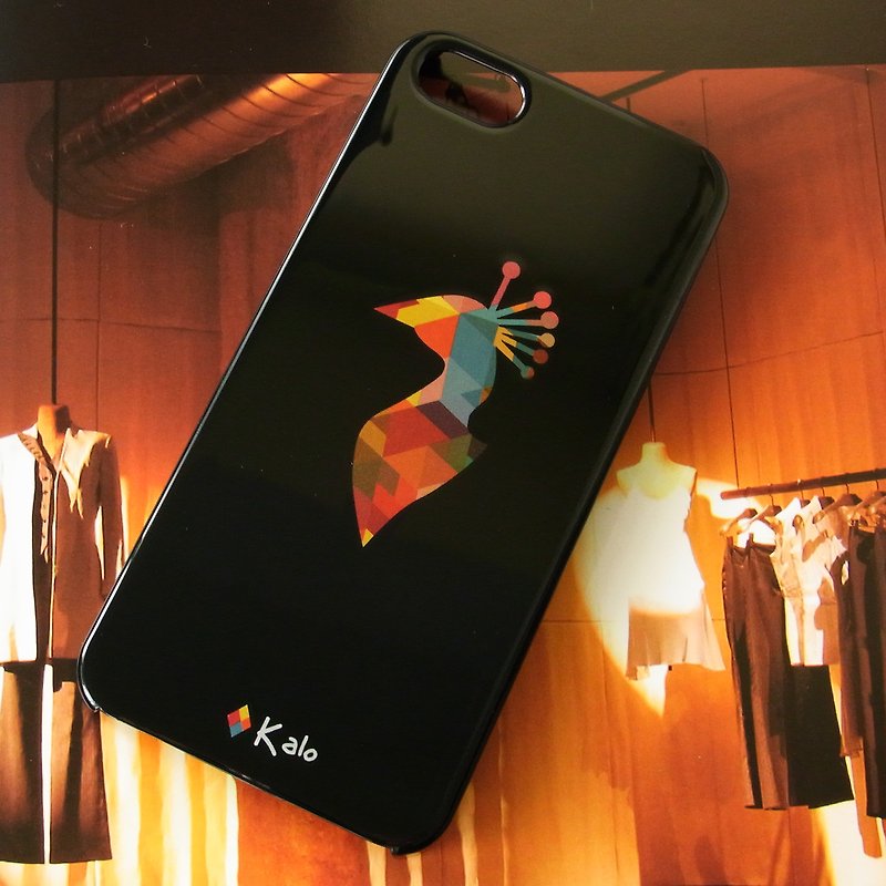 Kalo 卡樂創意 iPhoneSE/5/5S通用 哥德藝術動物保護殼-孔雀 - 手機殼/手機套 - 塑膠 黑色