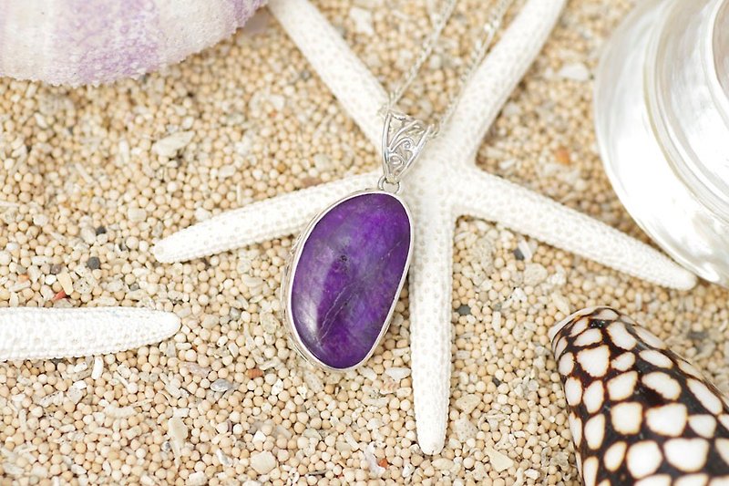 スギライトのネックレス - 項鍊 - 寶石 紫色