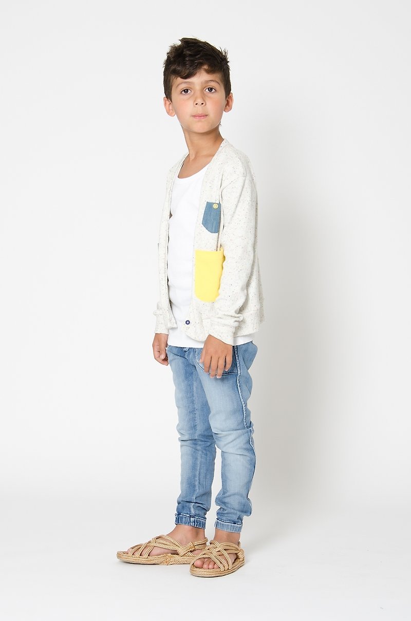[Nordic children's clothing] Swedish children's organic cotton jeans 2 to 10 years old blue - กางเกง - ผ้าฝ้าย/ผ้าลินิน สีน้ำเงิน