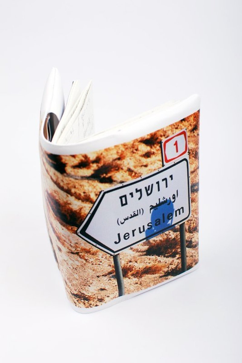 Jerusalem road sign--書套 - 筆記簿/手帳 - 防水材質 咖啡色