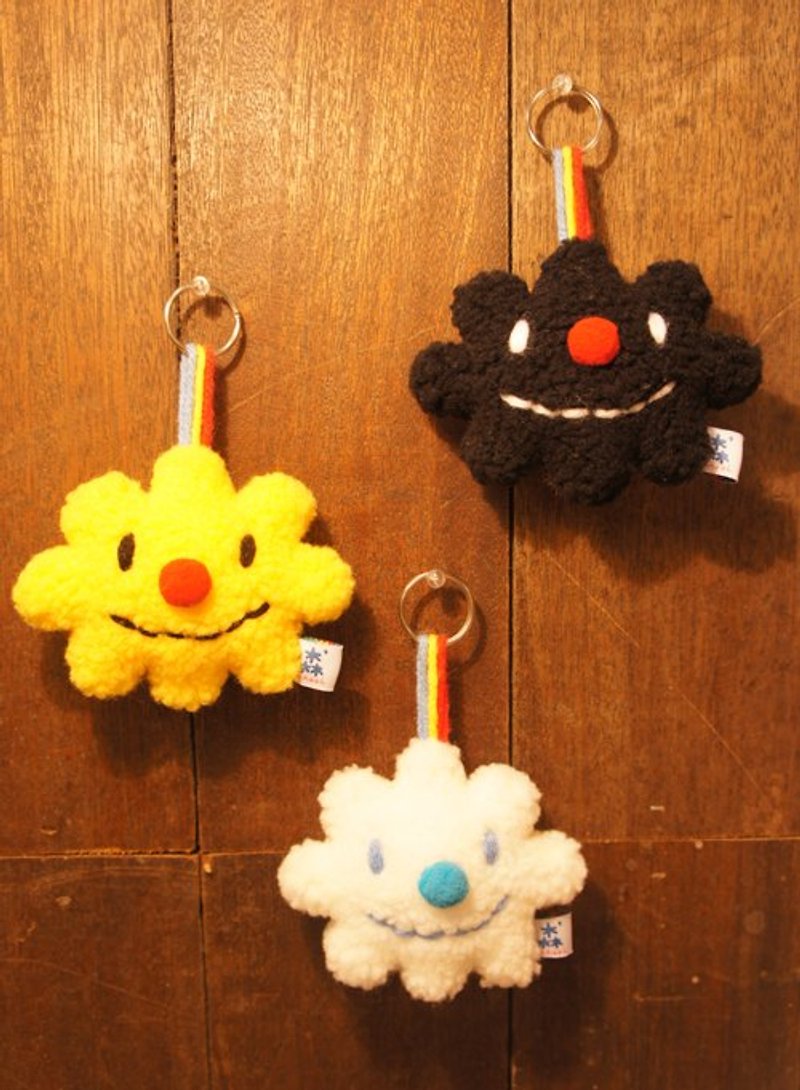 Smiling clouds strap. - Charms - Other Materials Yellow