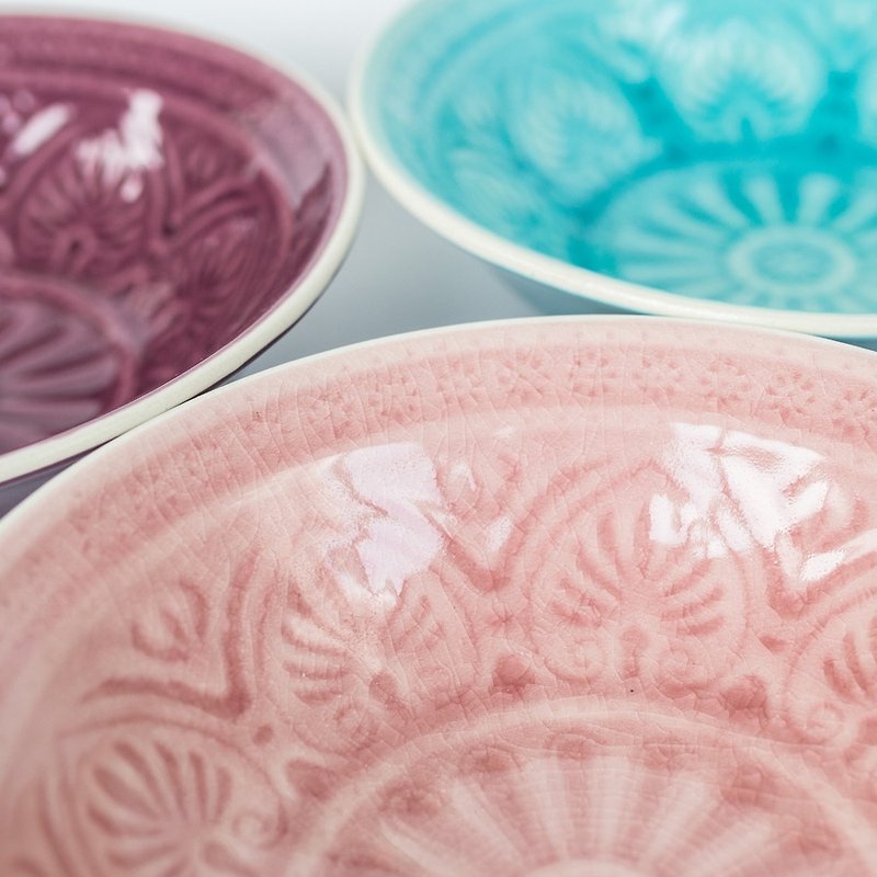 OOPSY Life - 裂紋彩釉碗 - RJB - 小碟/醬油碟 - 其他材質 粉紅色