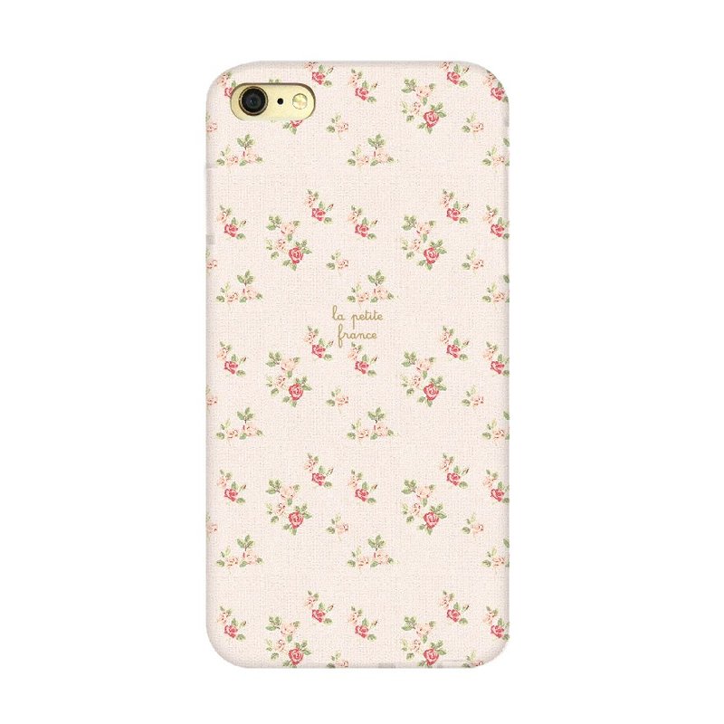 French rice white floral cloth phone shell - เคส/ซองมือถือ - วัสดุอื่นๆ ขาว