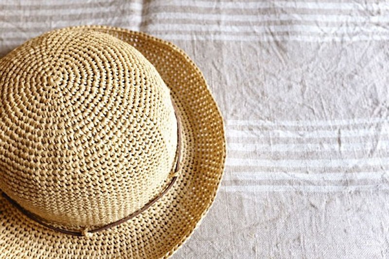 一起旅行去。夏日的紙線帽 - 帽子 - 其他材質 卡其色