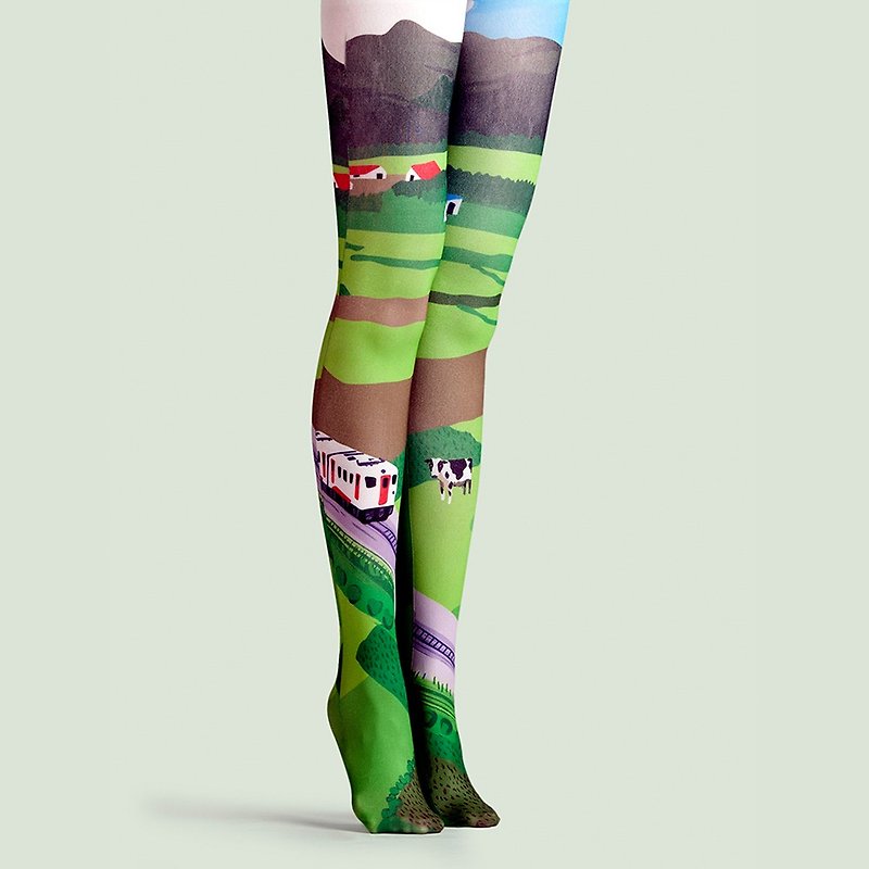 Viken plan designer brand pantyhose cotton socks creative stockings pattern stockings wilderness - ถุงน่อง - ผ้าฝ้าย/ผ้าลินิน 
