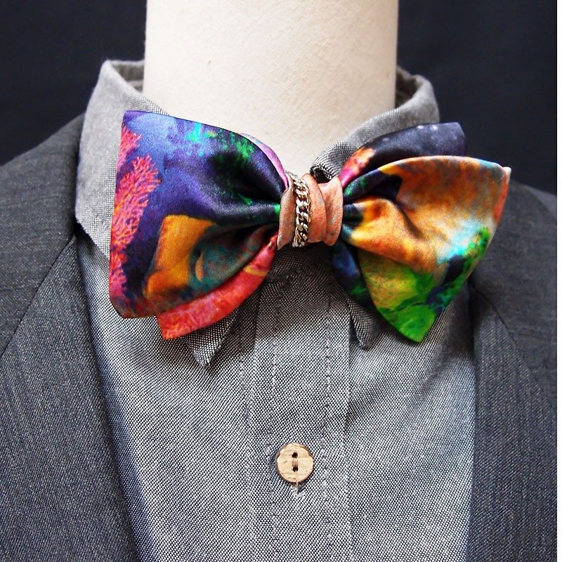 真絲霓彩領結 bowtie/生日禮物 - 領帶/領帶夾 - 其他材質 多色