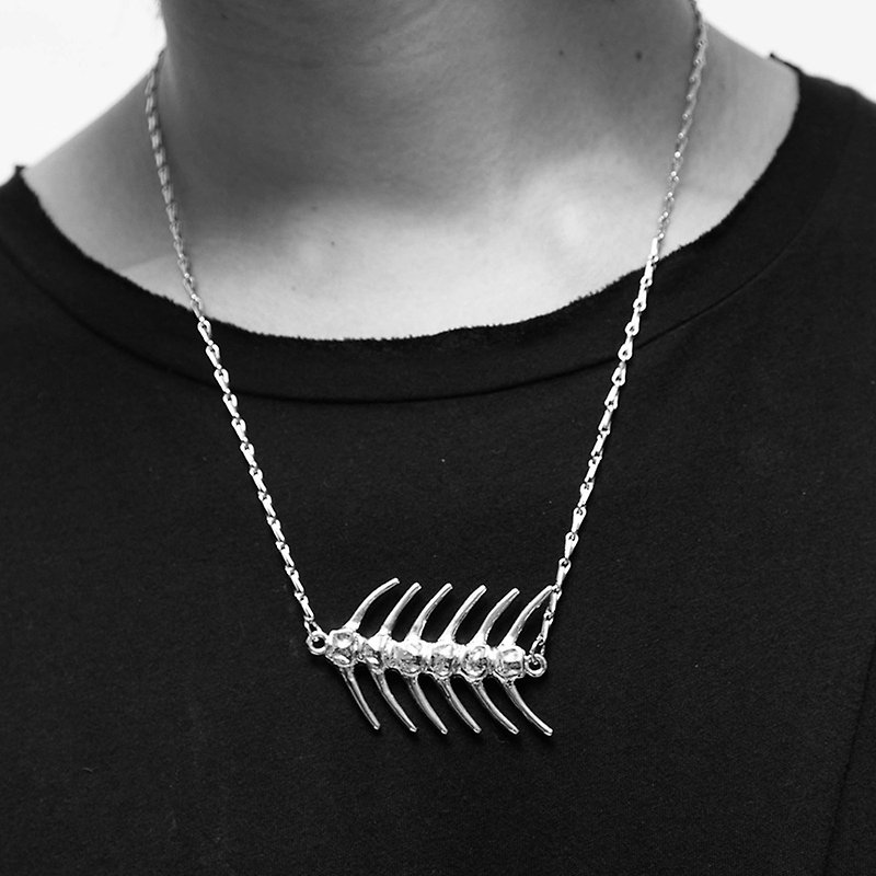Recovery / 2014 Fishbone Necklace / fish bone necklace - Necklaces - Other Metals 
