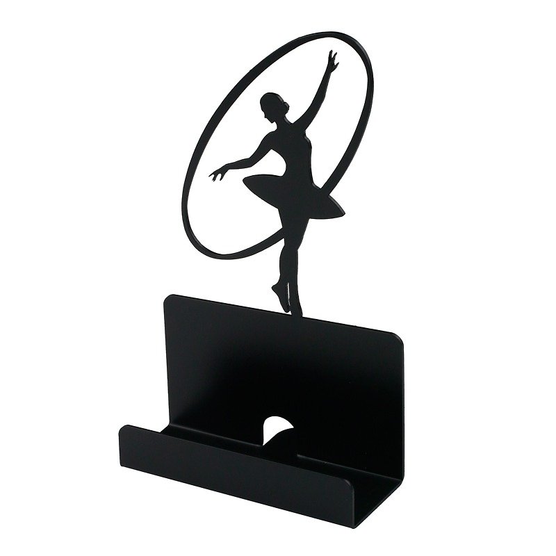 [OPUS Dongqi Metal Works] European Iron Business Card Holder - Ballet (Black)/Office Healing Objects/Dancers - ที่ตั้งบัตร - โลหะ สีดำ