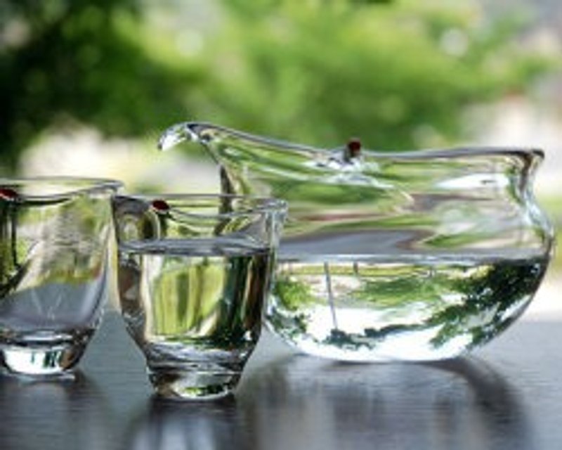 暮暮  玻璃酒器組(注器＋杯子2個) - 茶壺/茶杯/茶具 - 玻璃 白色