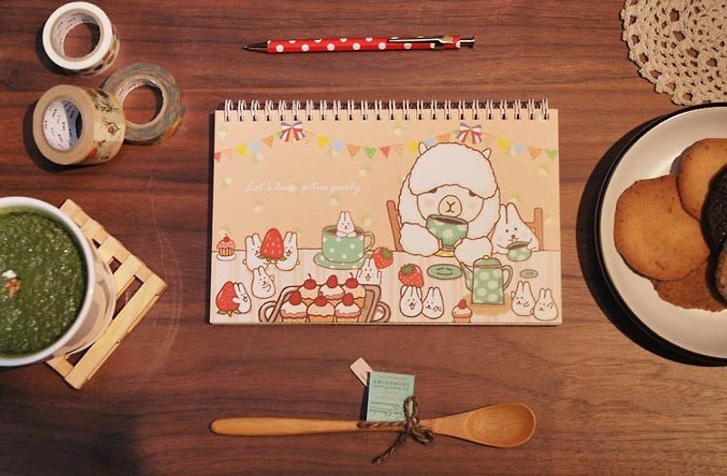 Mori Shu x Dimanche jointly week Notepad - alpaca tea mochi rabbit models - สมุดบันทึก/สมุดปฏิทิน - กระดาษ หลากหลายสี