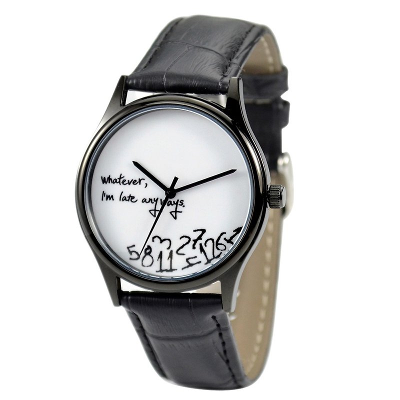 遲到又如何手錶 - 中性 - 全球免運 - 男裝錶/中性錶 - 其他金屬 黑色