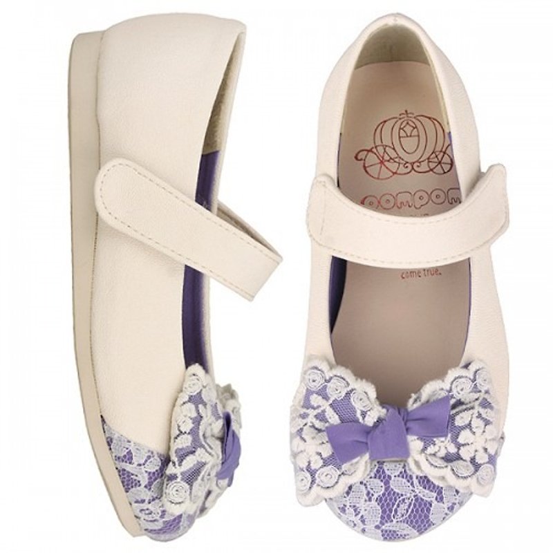  SPUR Lace mix pastel's petite kid flats 16009 PURPLE(Cannot be exchanged) - Other - Faux Leather 