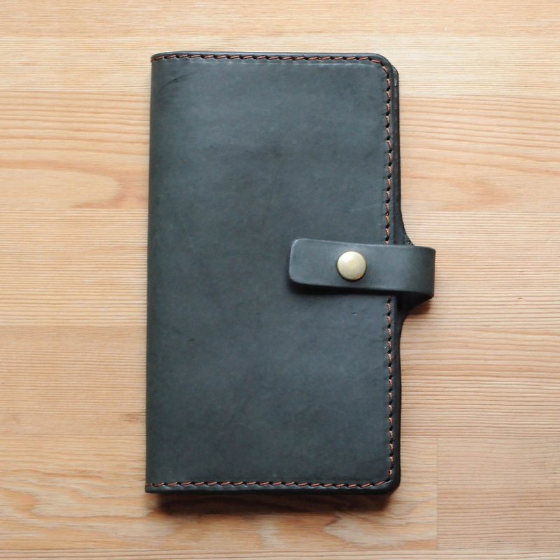 [DOZI Leather Handicrafts-Cheering Goods] Simple Model-Long Passport Case - Other - Genuine Leather Multicolor