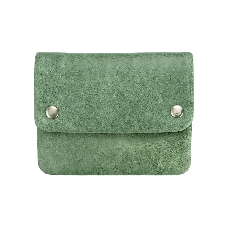 NORMA Middle Clip_Emerald / Green - กระเป๋าสตางค์ - หนังแท้ สีเขียว