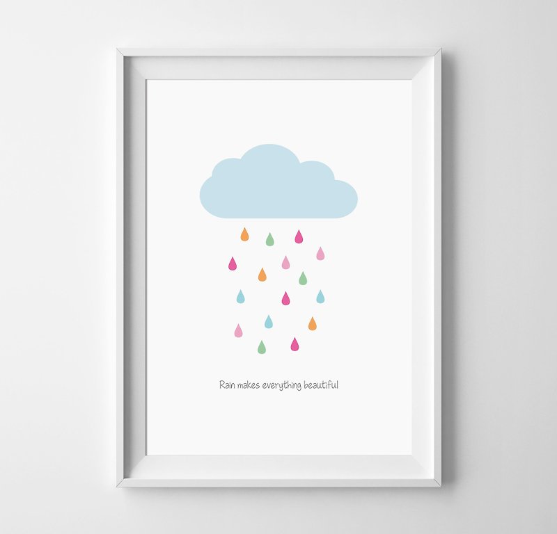 Rain makes everything beautiful customizable posters - ตกแต่งผนัง - กระดาษ 
