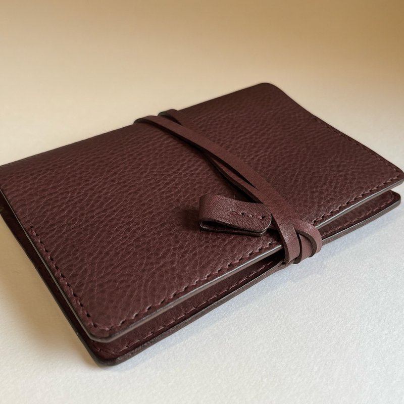 エマニュエル A6 レザーノート/ブックカバー/手帳/植物タンニンなめし革 - Espresso / オリーブグリーン - ノート・手帳 - 革 