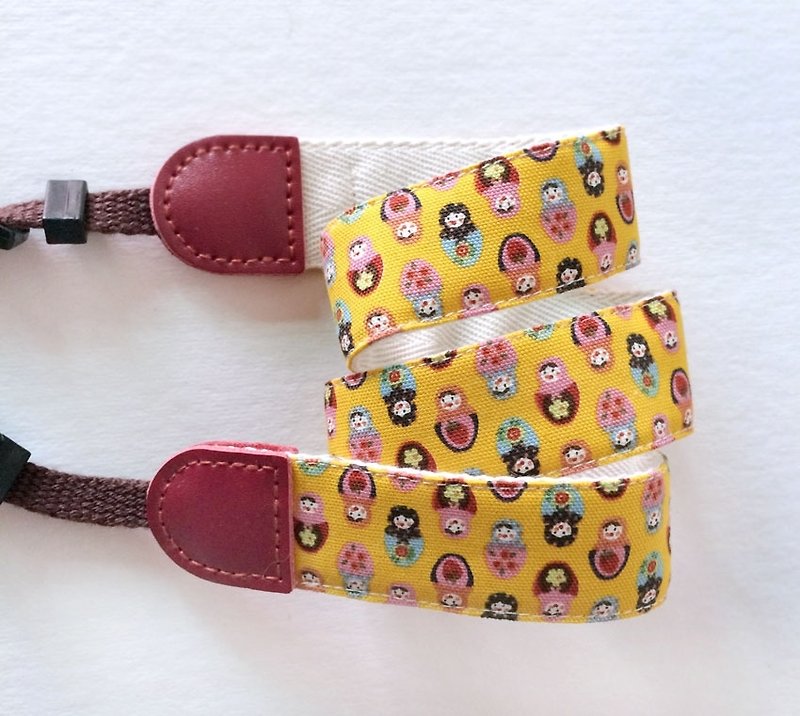 Russian doll camera strap - bright yellow - Camera Straps & Stands - Other Materials Yellow