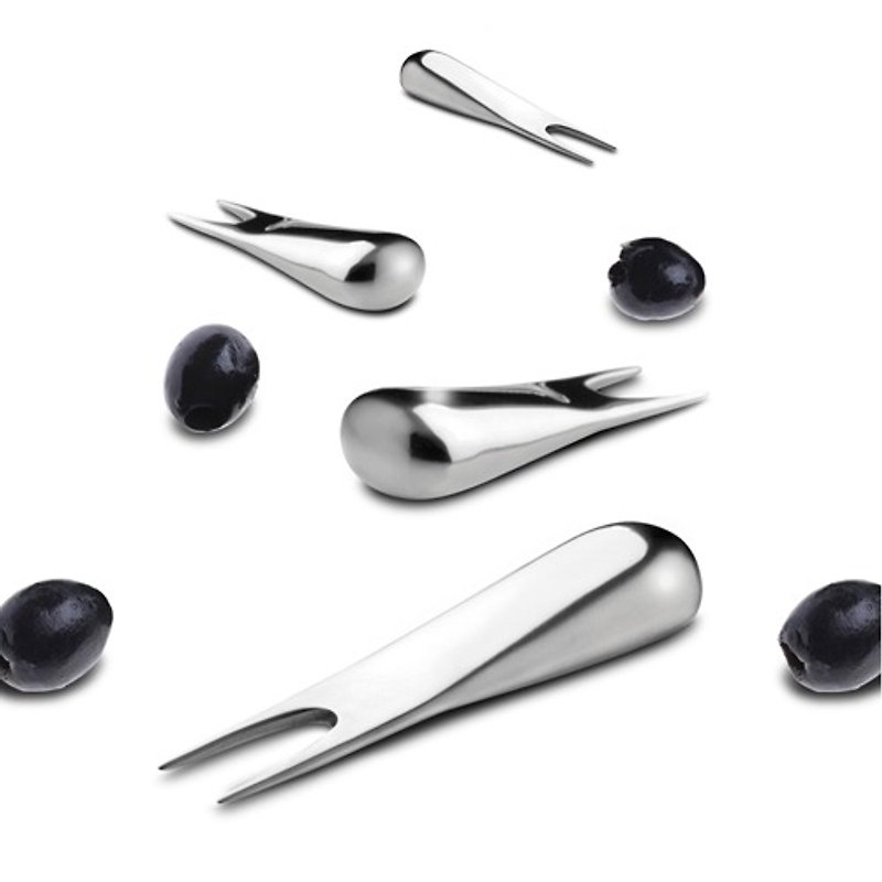 Minimalist heart-fork 4pcs - Cutlery & Flatware - Other Metals Silver