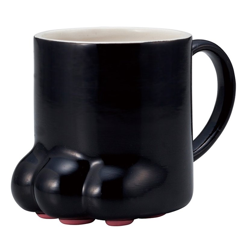 sunart mug-black cat meat ball - แก้วมัค/แก้วกาแฟ - ดินเผา สีดำ