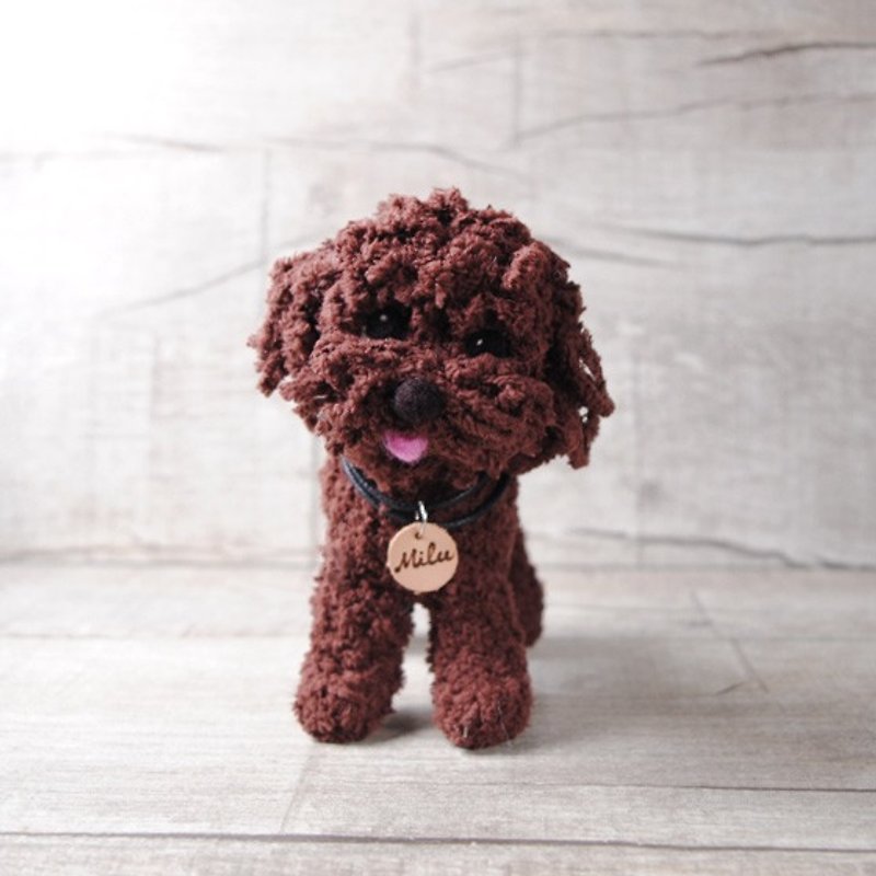 Pets avatar 14 ~ 15cm [feiwa Fei handmade baby doll pet poodle] (welcome to build your dog) - ตุ๊กตา - วัสดุอื่นๆ สีนำ้ตาล