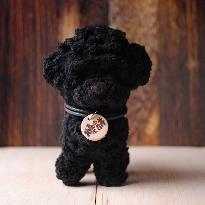Pet avatar (fei wa design Fei baby hand made] 12 ~ 15cm black VIP pet doll (welcome to order your dog) - ตุ๊กตา - วัสดุอื่นๆ สีดำ