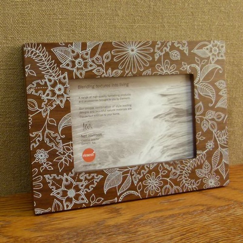 Drylaw Photo Frame for 4x6 (10 x 15cm) Creative Frame by Johanna Basford - 2P121 - Picture Frames - Wood Brown