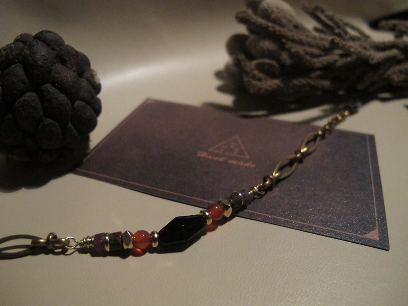 ▲ engraved Love / Vintage Natural Stone Bracelet - อื่นๆ - โลหะ 