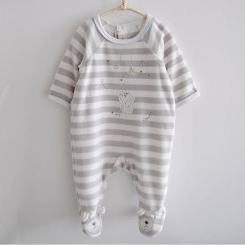 Velvet jumpsuit baby clothes bag fart 9 months - Other - Cotton & Hemp Gray