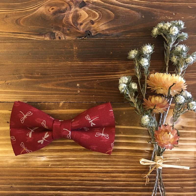 Mr.Tie 手工縫製領結 Hand Made Bow Tie 編號122 - 領帶/領帶夾 - 其他材質 紅色
